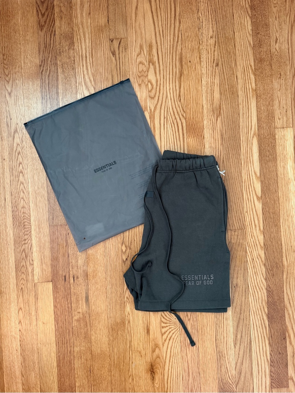 Essentials Men’s Black Athletic Shorts with Logo